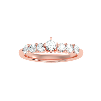 Solitaire ring with accent stones .80 ct