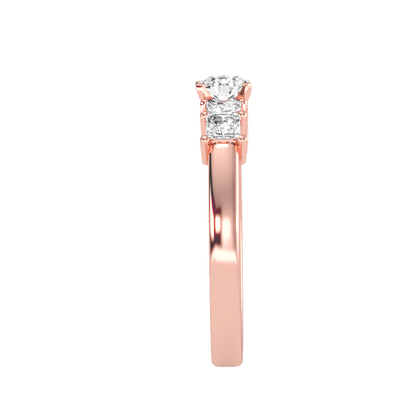 Solitaire ring with accent stones .83 ct