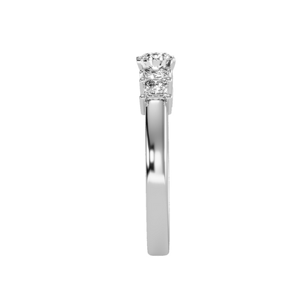Solitaire ring with accent stones .83 ct