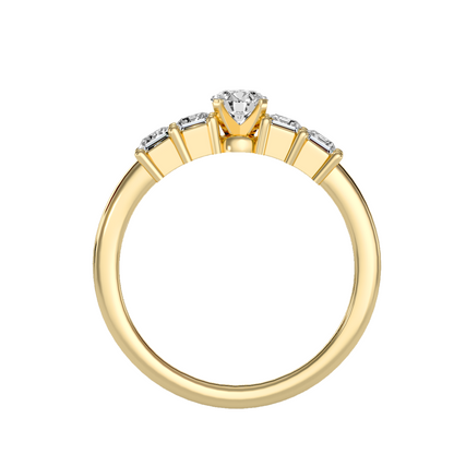 Solitaire ring with accent stones .83 ct