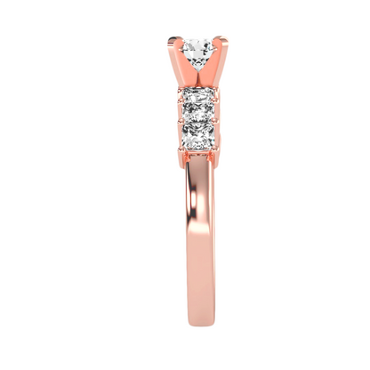 Solitaire ring with accent stones 1.43 ct