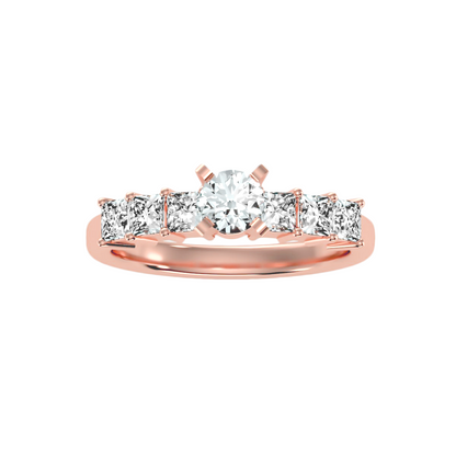 Solitaire ring with accent stones 1.43 ct