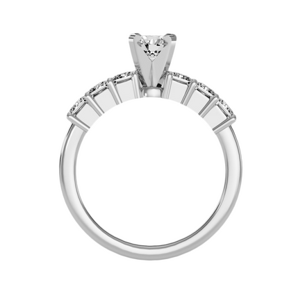 Solitaire ring with accent stones 1.43 ct