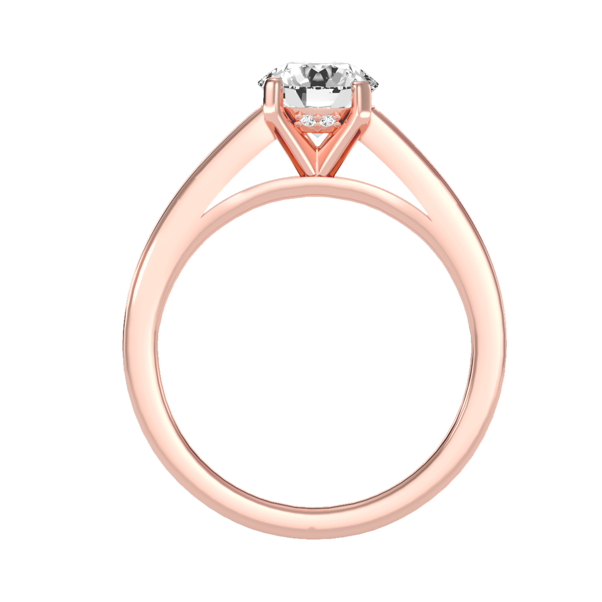Solitaire ring with accent stones 1.40 ct