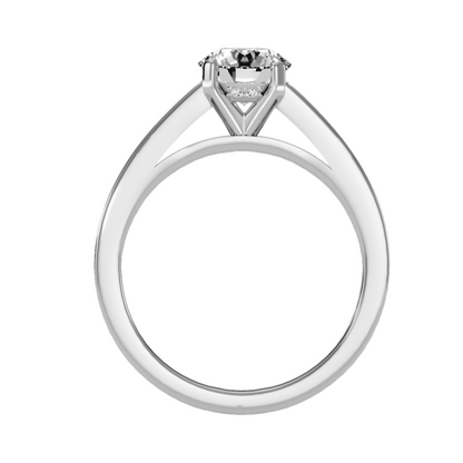 Solitaire ring with accent stones 1.40 ct