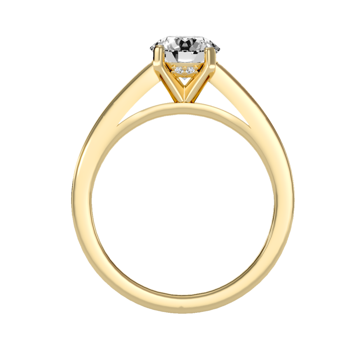 Solitaire ring with accent stones 1.40 ct