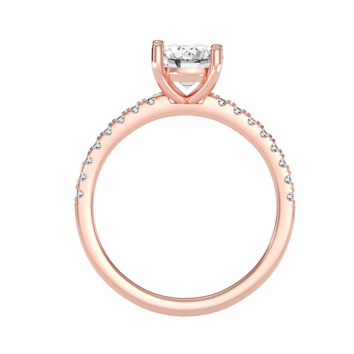 Solitaire ring with accent stones 1.42 ct