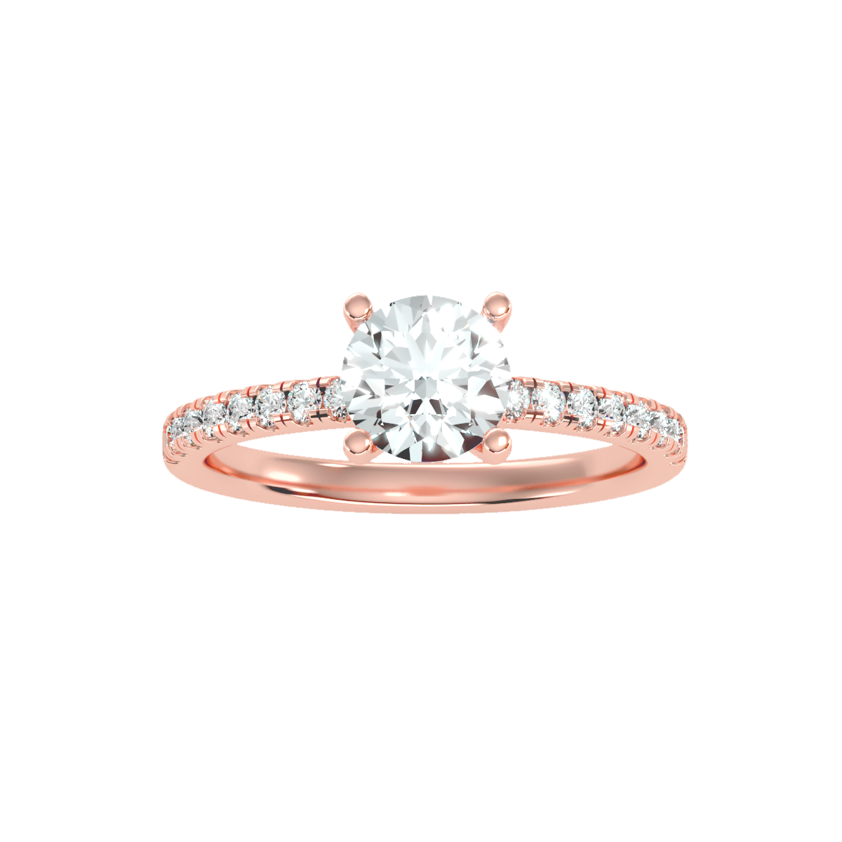 Solitaire ring with accent stones 1.42 ct