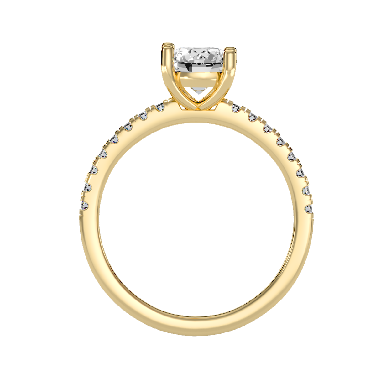 Solitaire ring with accent stones 1.42 ct
