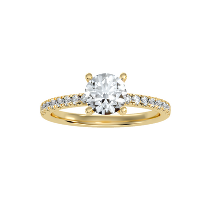 Solitaire ring with accent stones 1.42 ct
