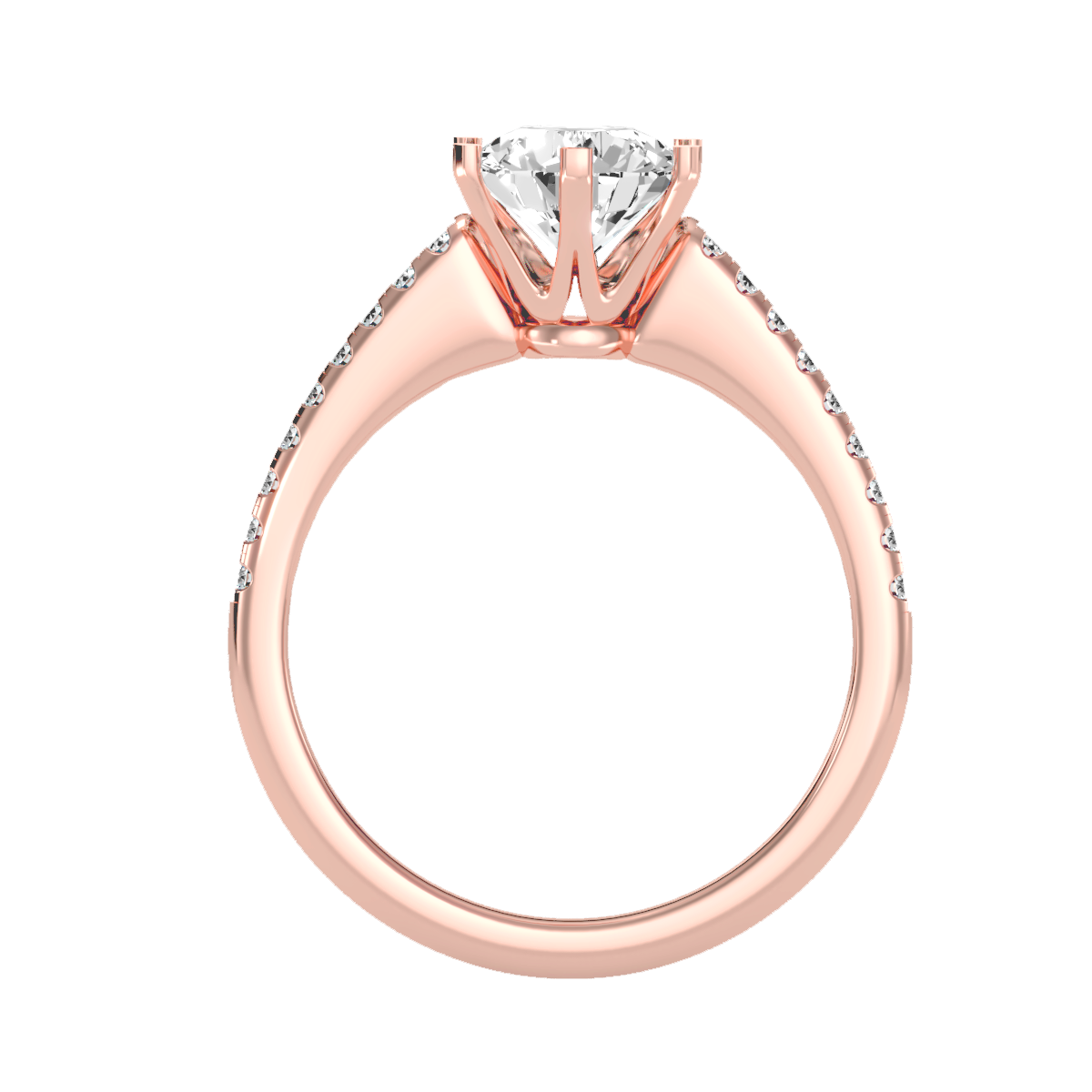 Solitaire ring with accent stones 1.47 ct
