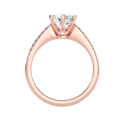 Solitaire ring with accent stones 1.47 ct