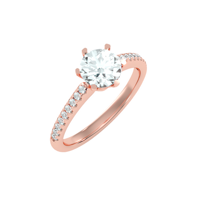 Solitaire ring with accent stones 1.47 ct