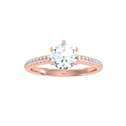Solitaire ring with accent stones 1.47 ct
