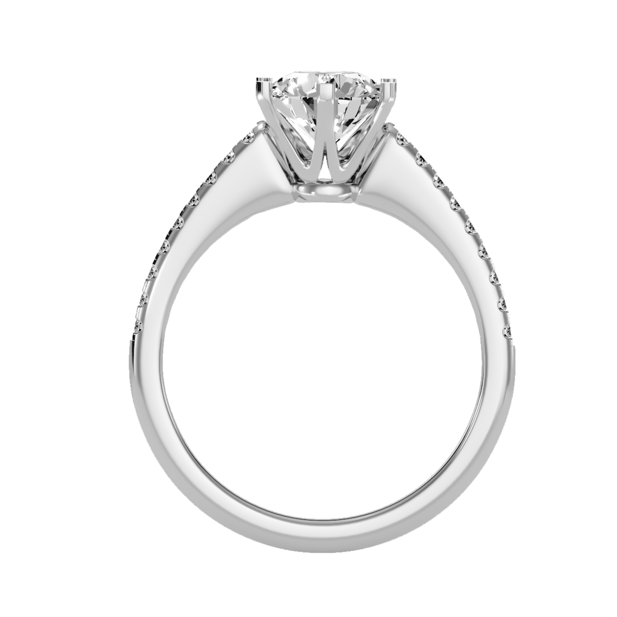 Solitaire ring with accent stones 1.47 ct