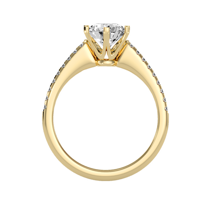 Solitaire ring with accent stones 1.47 ct