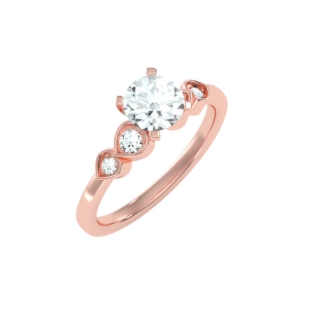 Solitaire ring with accent stones 1.21 ct