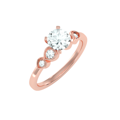 Solitaire ring with accent stones 1.21 ct