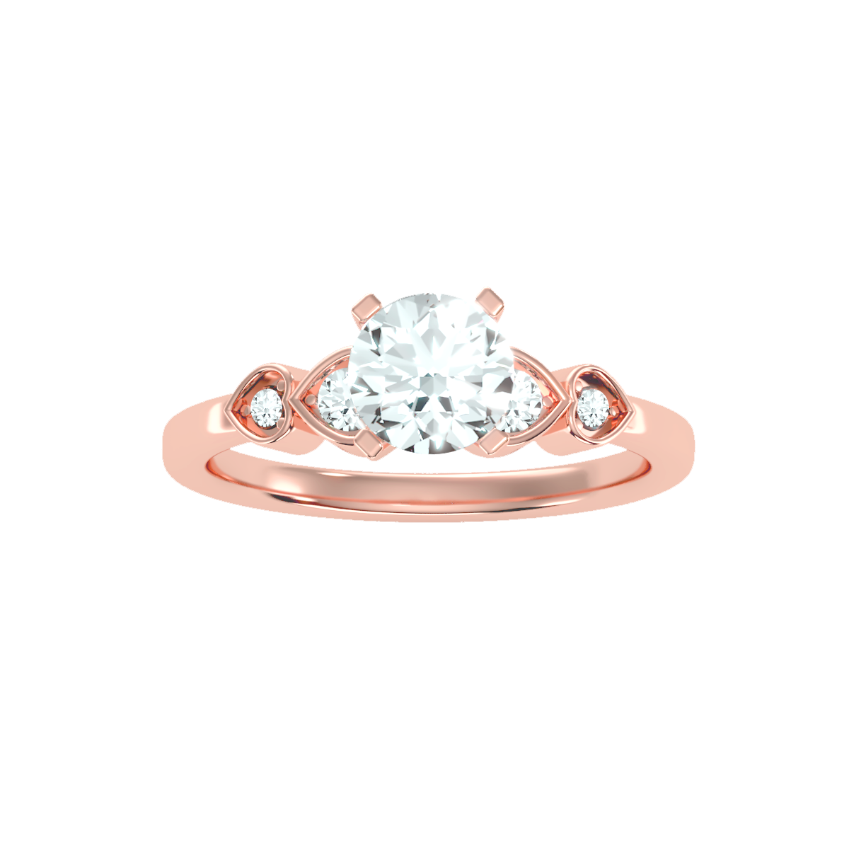 Solitaire ring with accent stones 1.21 ct