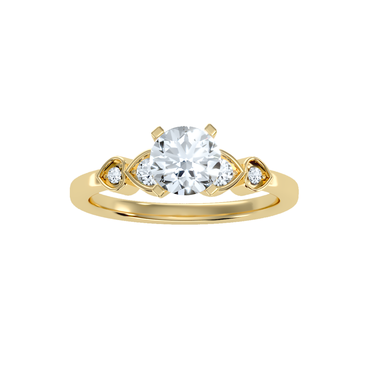 Solitaire ring with accent stones 1.21 ct