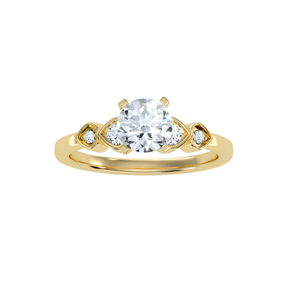 Solitaire ring with accent stones 1.21 ct
