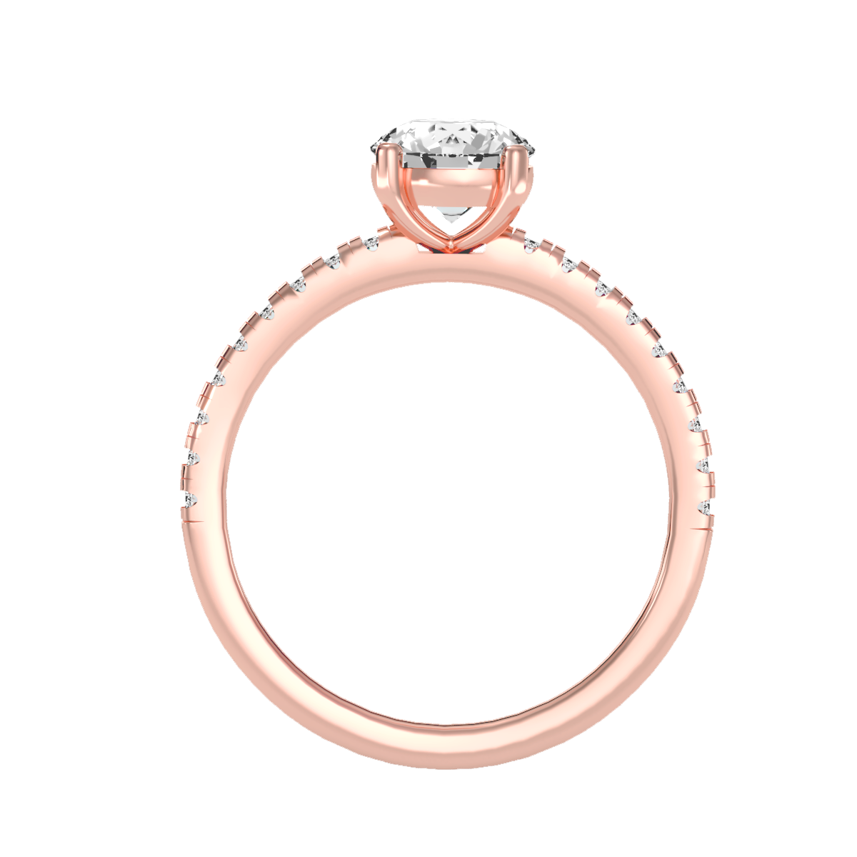 Solitaire ring with accent stones 1.26 ct
