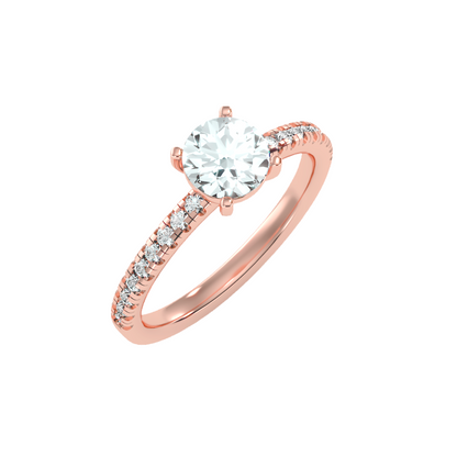 Solitaire ring with accent stones 1.26 ct