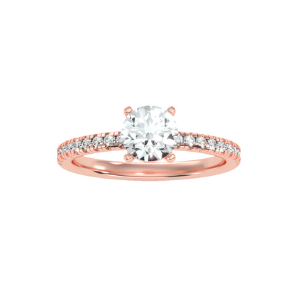 Solitaire ring with accent stones 1.26 ct