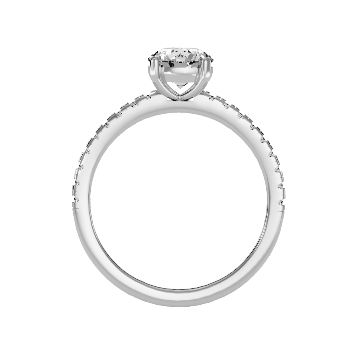 Solitaire ring with accent stones 1.26 ct