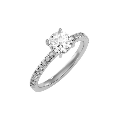 Solitaire ring with accent stones 1.26 ct