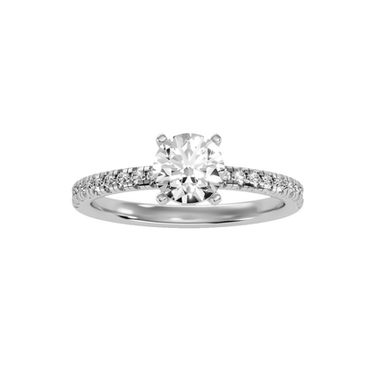Solitaire ring with accent stones 1.26 ct