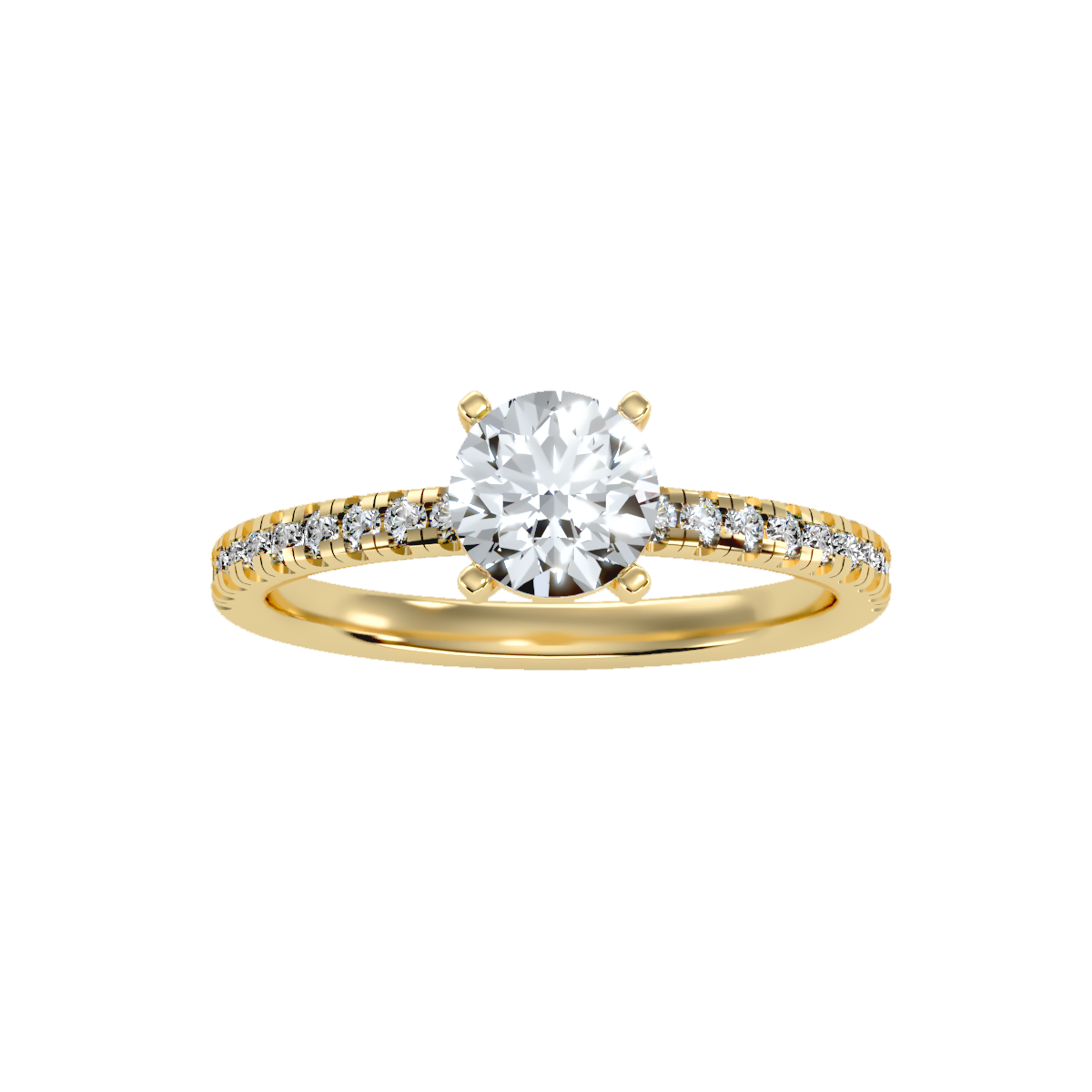 Solitaire ring with accent stones 1.26 ct