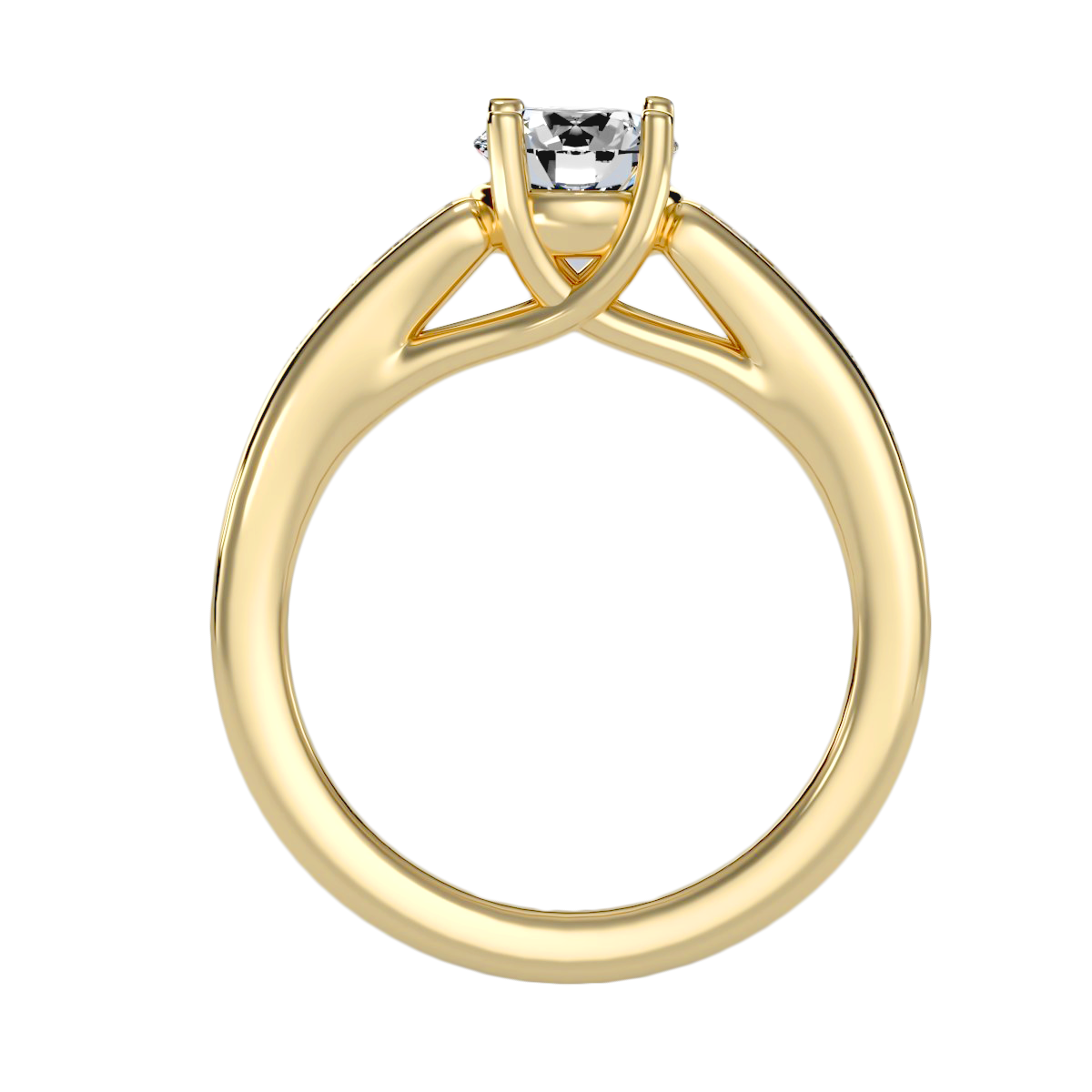 Solitaire ring with accent stones 1.57 ct
