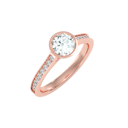 Solitaire ring with accent stones 1.51 ct