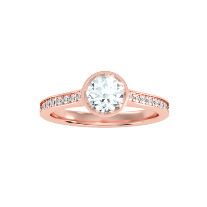 Solitaire ring with accent stones 1.51 ct