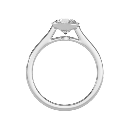 Solitaire ring with accent stones 1.51 ct