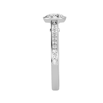 Solitaire ring with accent stones 1.51 ct