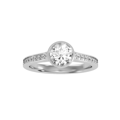 Solitaire ring with accent stones 1.51 ct