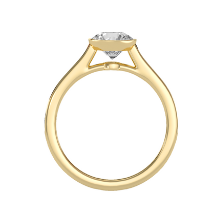 Solitaire ring with accent stones 1.51 ct