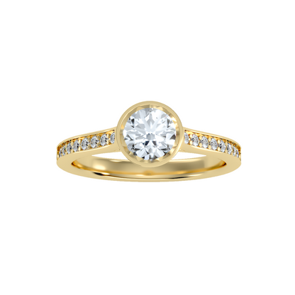 Solitaire ring with accent stones 1.51 ct