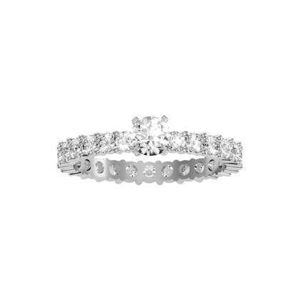 Solitaire ring with accent stones 1.50 ct
