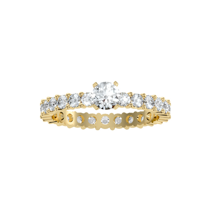 Solitaire ring with accent stones 1.50 ct