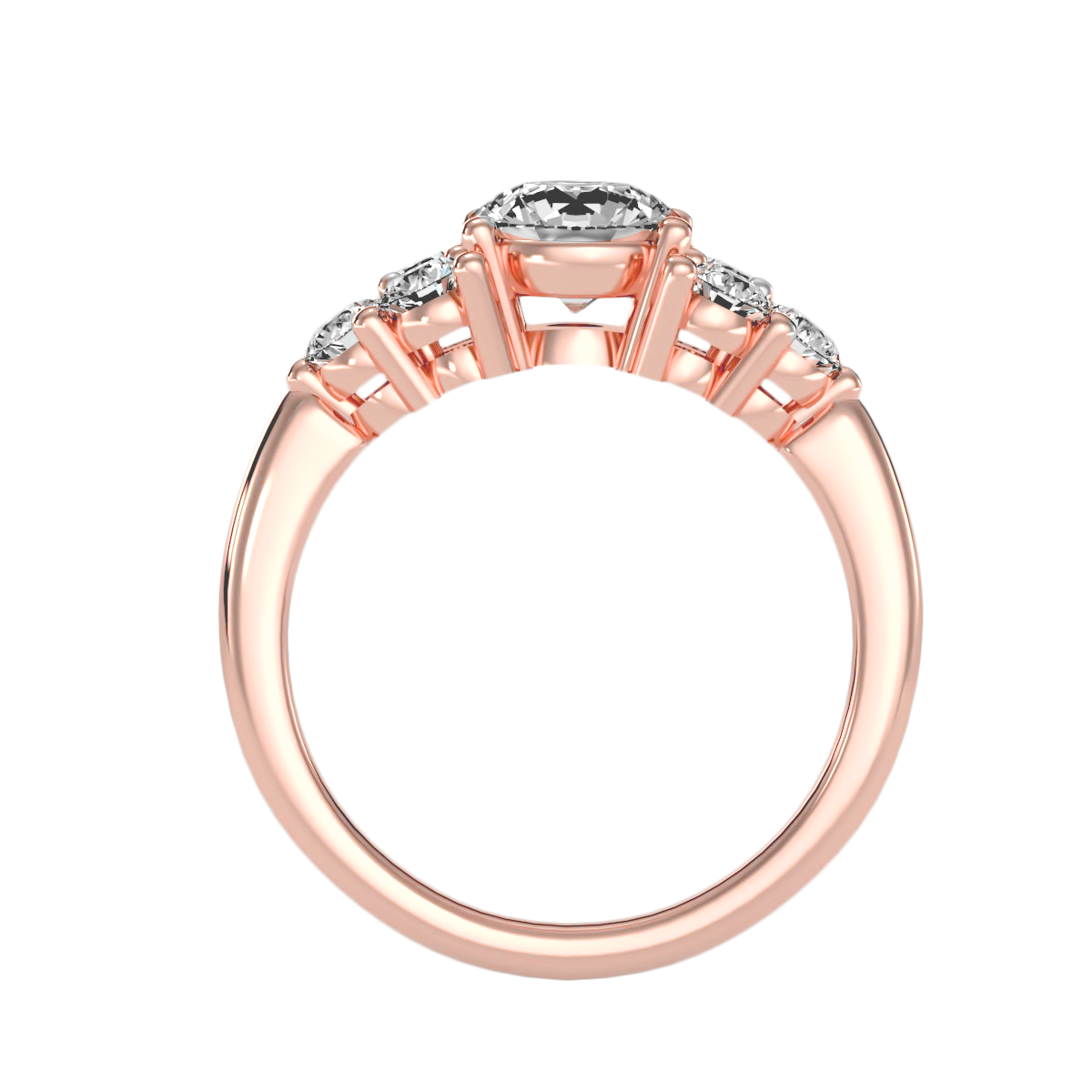 Solitaire ring with accent stones 1.75 ct