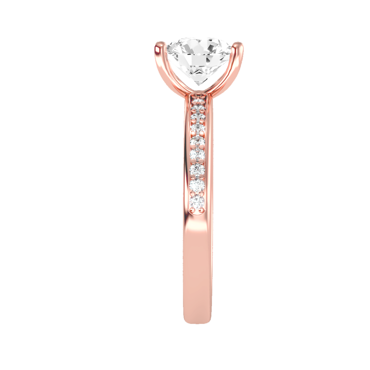 Solitaire ring with accent stones 1.47 ct