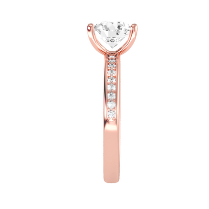 Solitaire ring with accent stones 1.47 ct