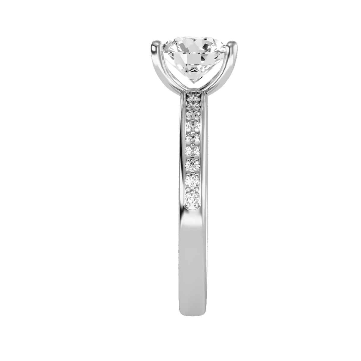 Solitaire ring with accent stones 1.47 ct