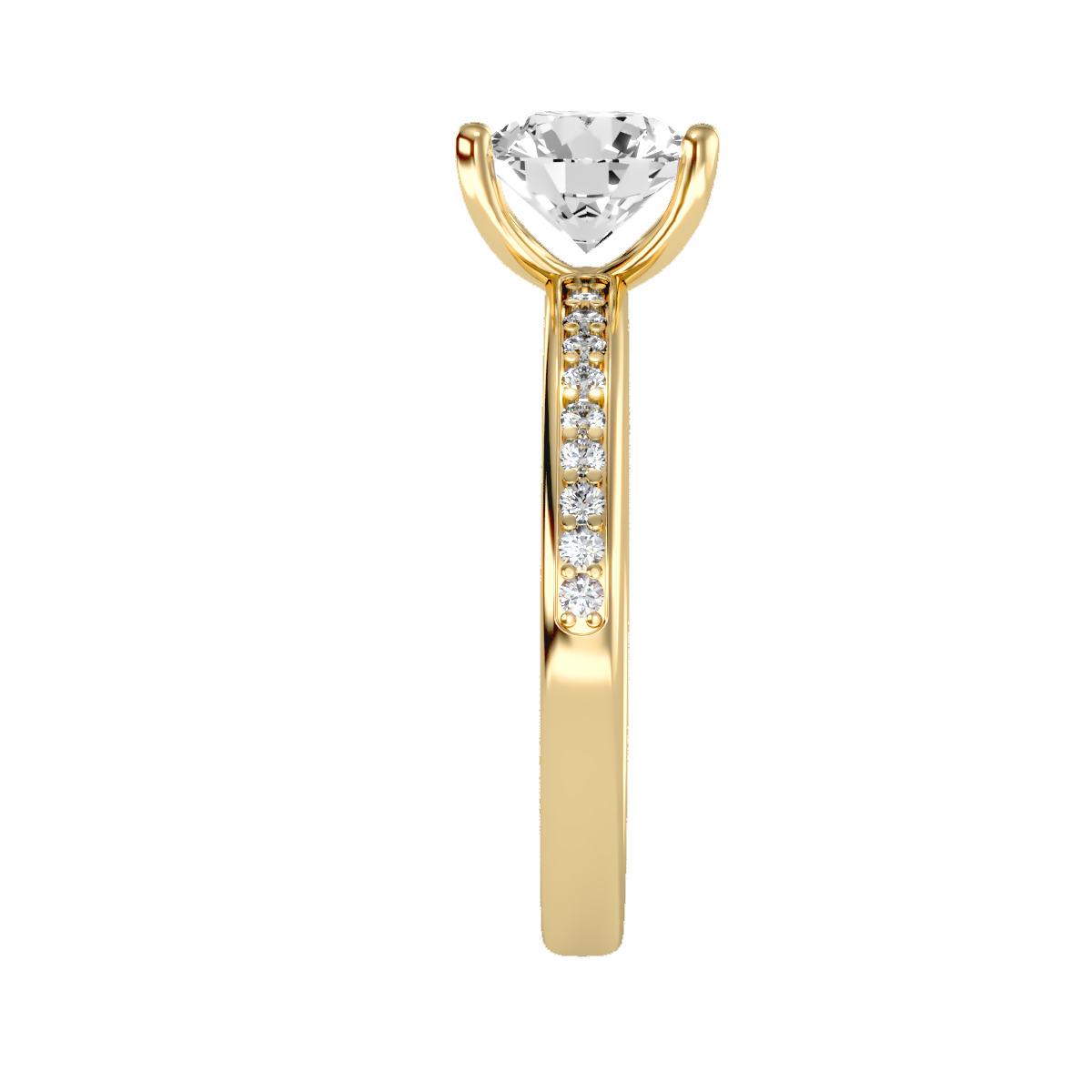 Solitaire ring with accent stones 1.47 ct