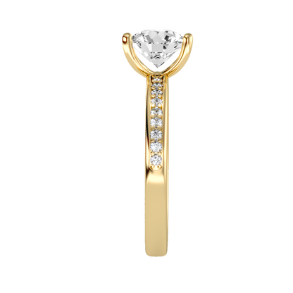 Solitaire ring with accent stones 1.47 ct