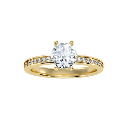 Solitaire ring with accent stones 1.47 ct