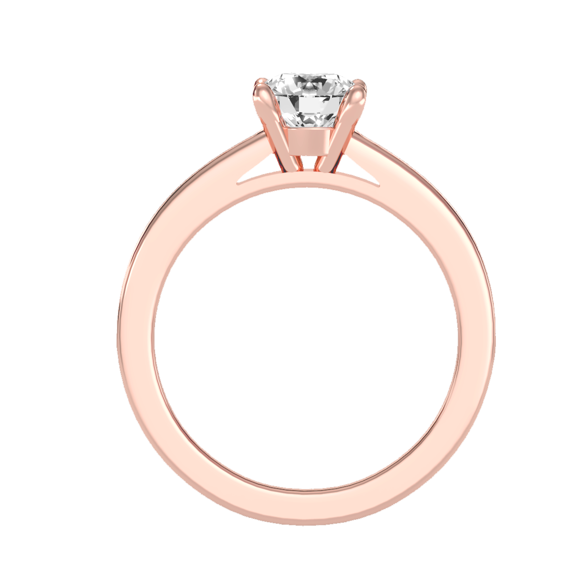 Solitaire ring with accent stones .95 ct